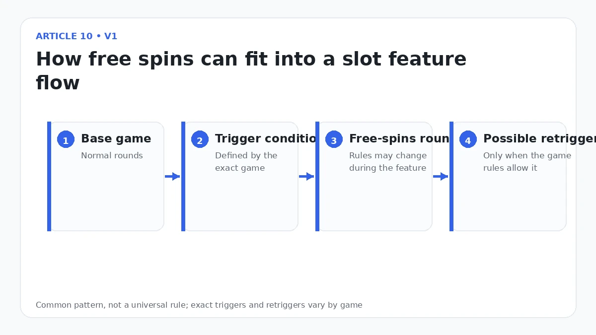 Typical free-spins feature flow in a slot